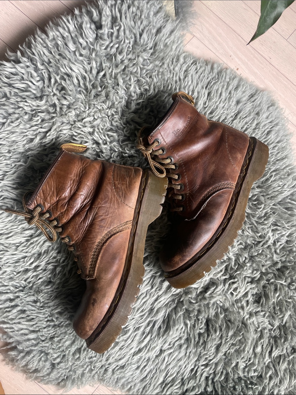 Dr. Martens Brown Leather Lace-Up Men’s Boots